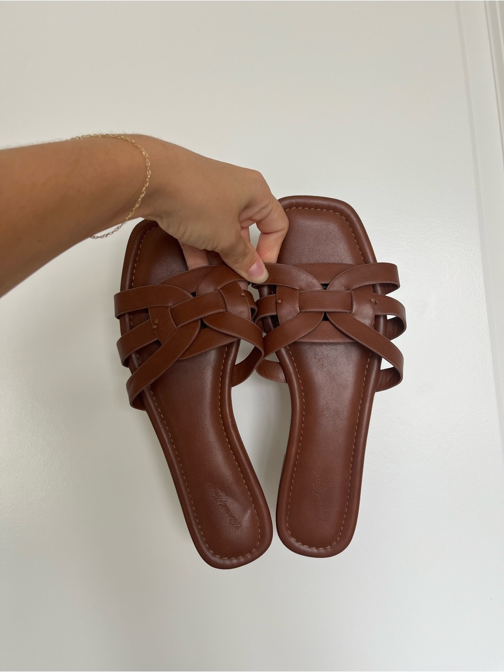 Universal Thread Brown Braided Slide Sandals